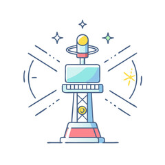 cosmic ray detector vector icon, cosmic ray detector vector illustration - simple illustration of cosmic ray detector, perfect for logos,and cosmic ray detector -themed designs.