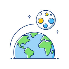 earthrise vector icon, earthrise vector illustration - simple illustration of earthrise, perfect for logos,and earthrise -themed designs.