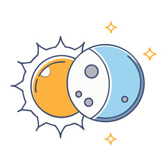 eclipse vector icon, eclipse vector illustration - simple illustration of eclipse, perfect for logos,and eclipse -themed designs.