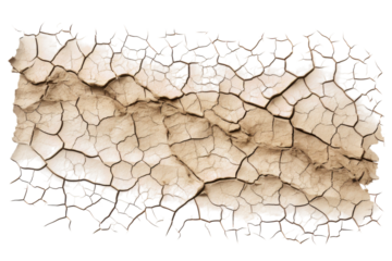 Cracked earth surface showing signs of drought and soil degradation in an arid environment