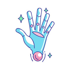 extraterrestrial hand vector icon, extraterrestrial hand vector illustration - simple illustration of extraterrestrial hand, perfect for logos,and extraterrestrial hand -themed designs.