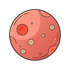 mars planet vector icon, mars planet vector illustration - simple illustration of mars planet, perfect for logos,and mars planet -themed designs.