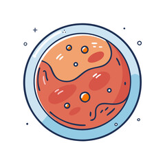 mars planet vector icon, mars planet vector illustration - simple illustration of mars planet, perfect for logos,and mars planet -themed designs.