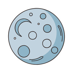 moon with craters vector icon, moon with craters vector illustration - simple illustration of moon with craters, perfect for logos,and moon with craters -themed designs.