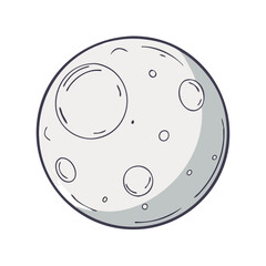 moon with craters vector icon, moon with craters vector illustration - simple illustration of moon with craters, perfect for logos,and moon with craters -themed designs.