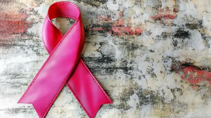 Pink ribbon symbolizes awareness and support for breast cancer initiatives in health campaigns