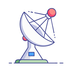 radio telescope vector icon, radio telescope vector illustration - simple illustration of radio telescope, perfect for logos,and radio telescope -themed designs.