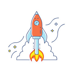 rocket exhaust flames vector icon, rocket exhaust flames vector illustration - simple illustration of rocket exhaust flames, perfect for logos,and rocket exhaust flames -themed designs.