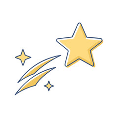 shooting star vector icon, shooting star vector illustration - simple illustration of shooting star, perfect for logos,and shooting star -themed designs.