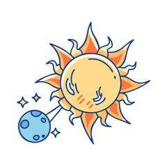 solar flare vector icon, solar flare vector illustration - simple illustration of solar flare, perfect for logos,and solar flare -themed designs.