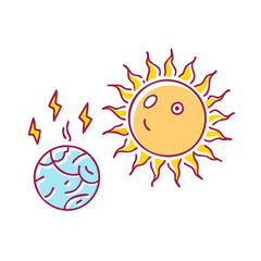 solar flare vector icon, solar flare vector illustration - simple illustration of solar flare, perfect for logos,and solar flare -themed designs.