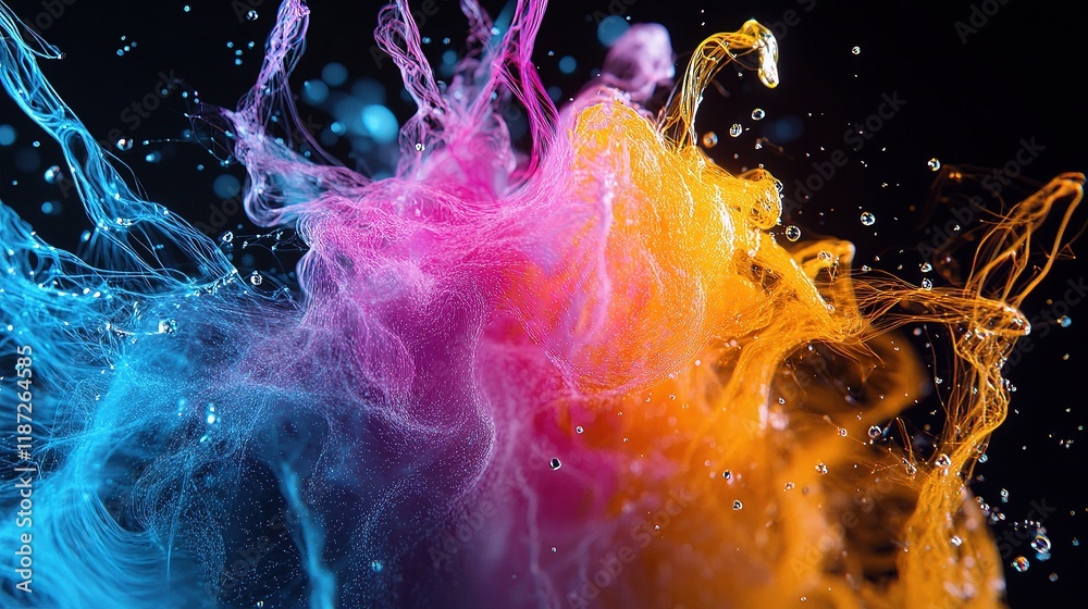 Poster abstract visualization of artificial intelligence and big data concepts
