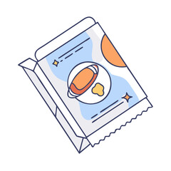 space food packet vector icon, space food packet vector illustration - simple illustration of space food packet, perfect for logos,and space food packet -themed designs.