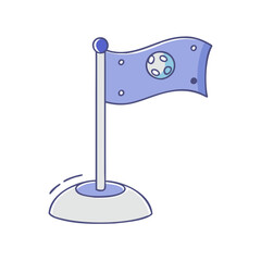 space flag vector icon, space flag vector illustration - simple illustration of space flag, perfect for logos,and space flag -themed designs.