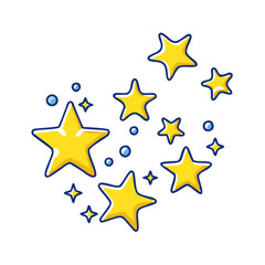Obraz premium star cluster vector icon, star cluster vector illustration - simple illustration of star cluster, perfect for logos,and star cluster -themed designs.