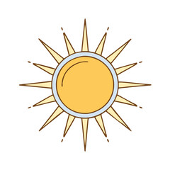sun with rays vector icon, sun with rays vector illustration - simple illustration of sun with rays, perfect for logos,and sun with rays -themed designs.