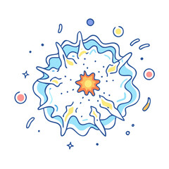 supernova explosion vector icon, supernova explosion vector illustration - simple illustration of supernova explosion, perfect for logos,and supernova explosion -themed designs.