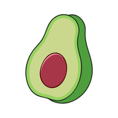 avocado vector icon, avocado vector illustration-simple illustration of avocado, perfect for logos,and avocado-themed designs.