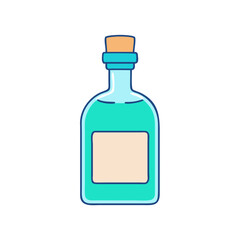 bottle of mezcal vector icon, bottle of mezcal vector illustration-simple illustration of bottle of mezcal, perfect for logos,and bottle of mezcal-themed designs.