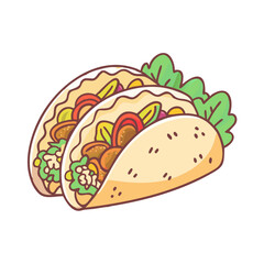 carnitas tacos vector icon, carnitas tacos vector illustration-simple illustration of carnitas tacos, perfect for logos,and carnitas tacos-themed designs.