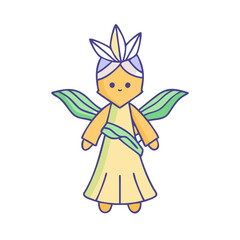 corn husk doll vector icon, corn husk doll vector illustration-simple illustration of corn husk doll, perfect for logos,and corn husk doll-themed designs.