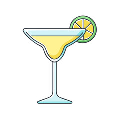 margarita glass vector icon, margarita glass vector illustration-simple illustration of margarita glass, perfect for logos,and margarita glass-themed designs.