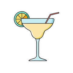 margarita glass vector icon, margarita glass vector illustration-simple illustration of margarita glass, perfect for logos,and margarita glass-themed designs.