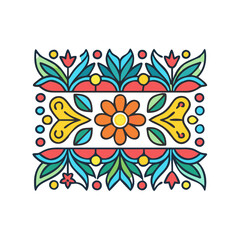 mexican folk art pattern vector icon, mexican folk art pattern vector illustration-simple illustration of mexican folk art pattern, perfect for logos,and mexican folk art pattern-themed designs.