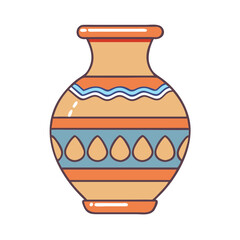 mexican pottery vase vector icon, mexican pottery vase vector illustration-simple illustration of mexican pottery vase, perfect for logos,and mexican pottery vase-themed designs.