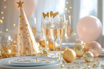 Celebrating a significant milestone with sparkling decorations and joy in an elegant setting