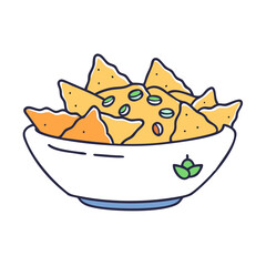 nachos with toppings vector icon, nachos with toppings vector illustration-simple illustration of nachos with toppings, perfect for logos,and nachos with toppings-themed designs.