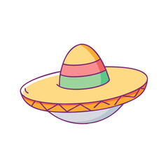 sombrero vector icon, sombrero vector illustration-simple illustration of sombrero, perfect for logos,and sombrero-themed designs.