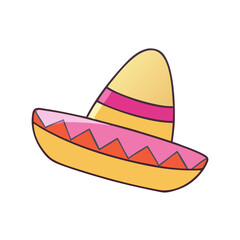 sombrero vector icon, sombrero vector illustration-simple illustration of sombrero, perfect for logos,and sombrero-themed designs.