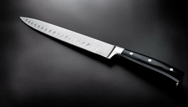 knife on black background