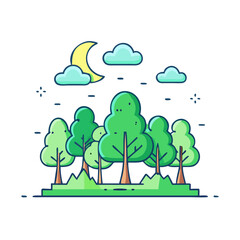forest vector icon, forest vector illustration-simple illustration of forest, perfect for logos,and forest - themed designs.