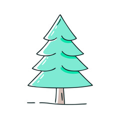 pine tree vector icon, pine tree vector illustration-simple illustration of pine tree, perfect for logos,and pine tree - themed designs.