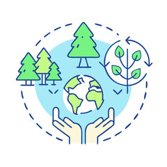 reforestation vector icon, reforestation vector illustration-simple illustration of reforestation, perfect for logos,and reforestation - themed designs.