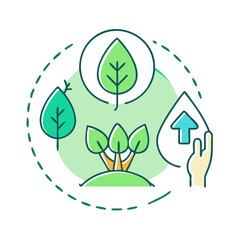 reforestation vector icon, reforestation vector illustration-simple illustration of reforestation, perfect for logos,and reforestation - themed designs.