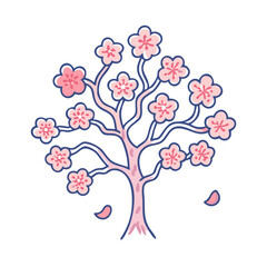 tree with blossoms vector icon, tree with blossoms vector illustration-simple illustration of tree with blossoms, perfect for logos,and tree with blossoms - themed designs.
