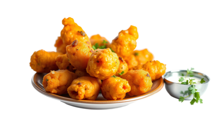 Photo of Delicious Pakora, desi food isolated on transparent background