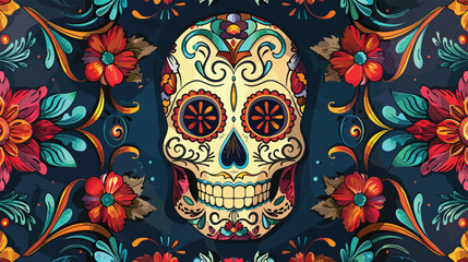 Day of The Dead Skull Seamless Paper Decoration