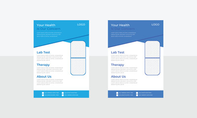 Simple Minimalistic Creative Unique Medical Flyer Template Design