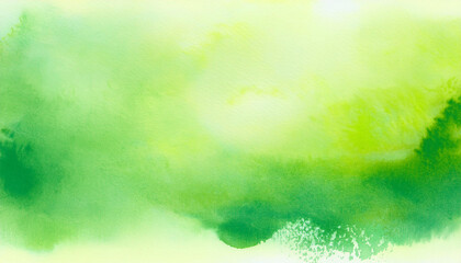 Fototapeta premium light green watercolor background hand drawn with space for text