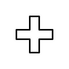 Obraz premium Add icon flat editable icon mark