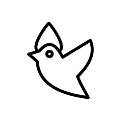 Bird icon flat editable icon mark