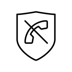 Call blackist icon flat editable icon mark