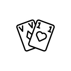 Cards icon flat editable icon mark