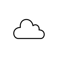 Cloud icon flat editable icon mark