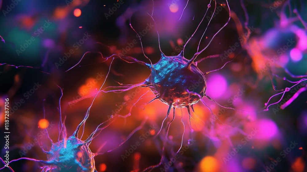 Poster abstract visualization of artificial intelligence and big data concepts