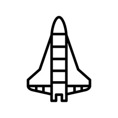 Fighter jet icon flat editable icon mark